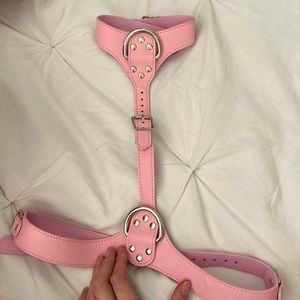 Pink Leather Harness